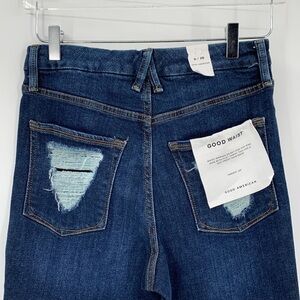 Good American Waist Chewed back pocket skinny ankle high waist jeans new 6 28